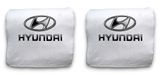Купити Чохли на підголівник Hyundai білі з чорним логотипом 2 шт. 2864264569 в інтернет-магазині Avtoaks