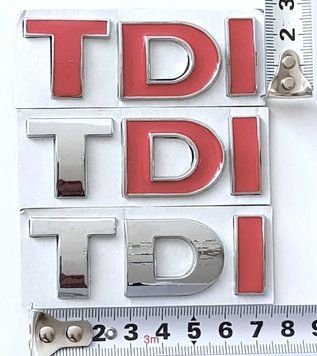Купити Напис "TDI" літерами червоний/хром 1359218637 в інтернет-магазині Avtoaks