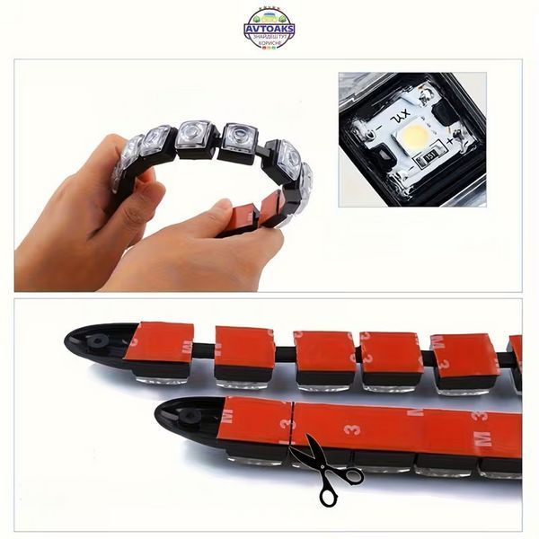 Купить Гибкая LED ДХО голубой свет 6 SMD 5050 2 шт 2884000488 в интернет-магазине Avtoaks