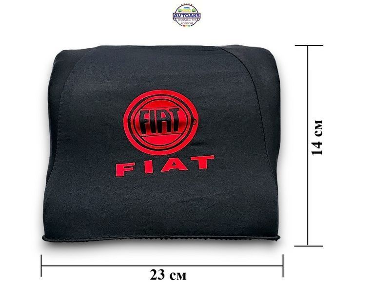 Купити Чохли на підголівник Fiat чорні з червоною емблемою 2 шт  2853134936 в інтернет-магазині Avtoaks