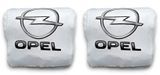 Купити Чохли на підголівник Opel білі з чорним логотипом 2 шт. 280820262 в інтернет-магазині Avtoaks