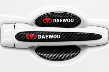 Купити Захисні силіконові наклейки для ручок дверей "Daewoo" карбон 8 шт 130820261 в інтернет-магазині Avtoaks