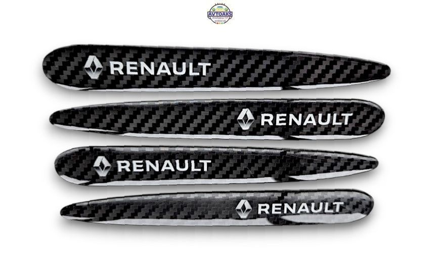 Купити Захисні силіконові накладки на ручки дверей Renault карбон 8 шт 3020381326 в інтернет-магазині Avtoaks